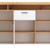 Kommode Nico weiß Eiche Artisan Nachbildung B/H/T: ca. 138x91x40 cm – Bild 2