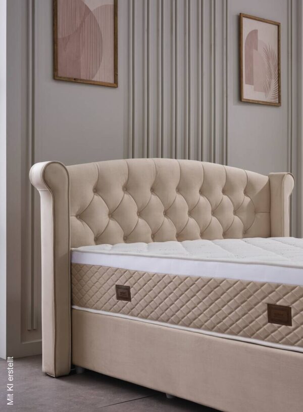 Polsterbett Marven creme Liegefläche B/L: ca. 180x200 cm – Bild 2