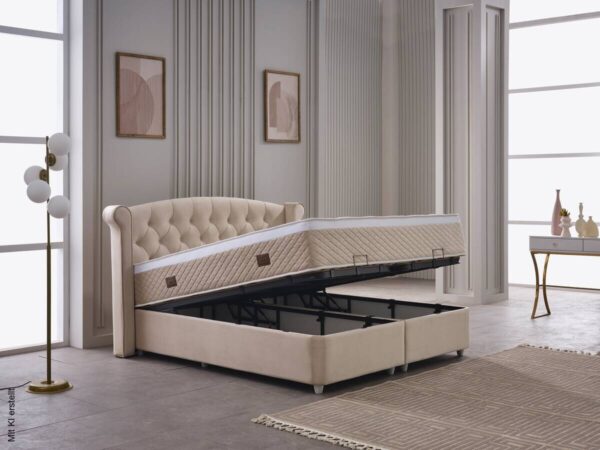 Polsterbett Marven creme Liegefläche B/L: ca. 180x200 cm – Bild 4