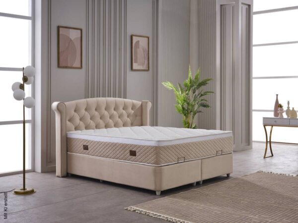 Polsterbett Marven creme Liegefläche B/L: ca. 180x200 cm – Bild 5