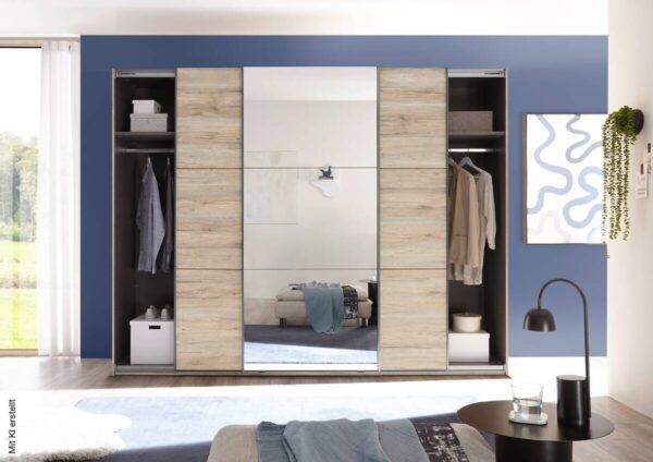 Schwebetürenschrank Bravo Eiche San-Remo Nachbildung B/H/T: ca. 270x210x60 cm – Bild 2