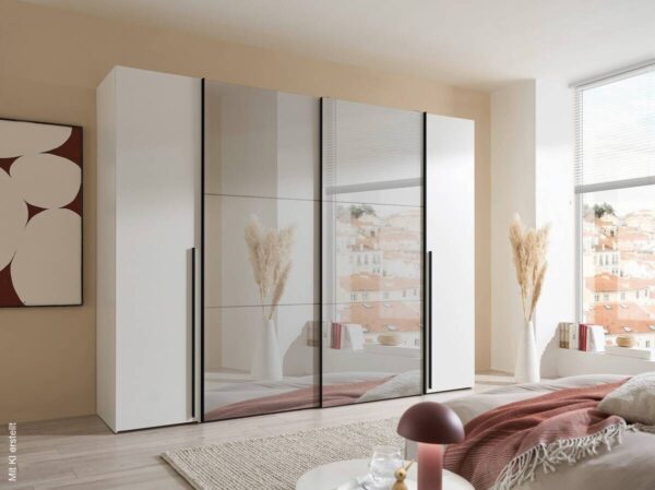 Schwebetürenschrank Maturs weiß B/H/T: ca. 267x205x57 cm – Bild 3