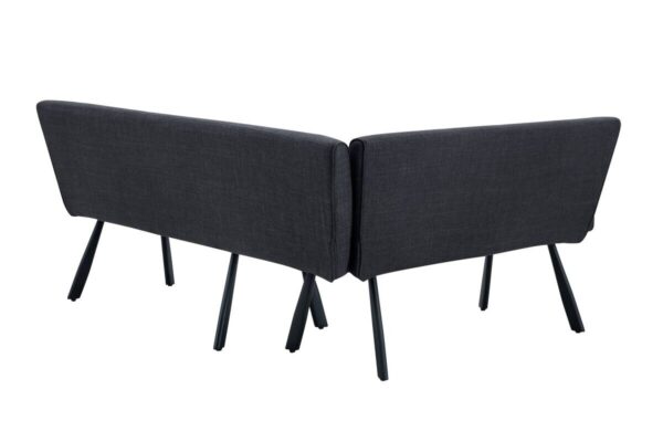 Eckbank Amilia anthrazit B/H/L: ca. 181x48x140 cm – Bild 4