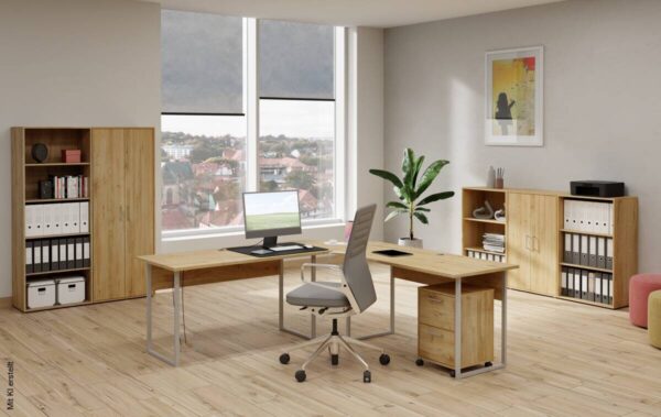 Rollcontainer Eiche Artisan Nachbildung B/H/T: ca. 38x57x39 cm Rollcontainer Eiche Artisan Nachbildung B/H/T: ca. 38x57x39 cm – Bild 2