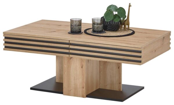 Couchtisch Luara Eiche Artisan Nachbildung B/H/T: ca. 110x44x60 cm Couchtisch Luara Eiche Artisan Nachbildung B/H/T: ca. 110x44x60 cm – Bild 2