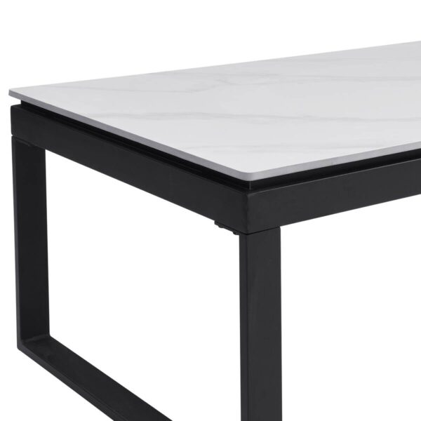 Couchtisch Klara weiß Marmor Optik B/H/T: ca. 120x45x60 cm Couchtisch Klara weiß Marmor Optik B/H/T: ca. 120x45x60 cm – Bild 2