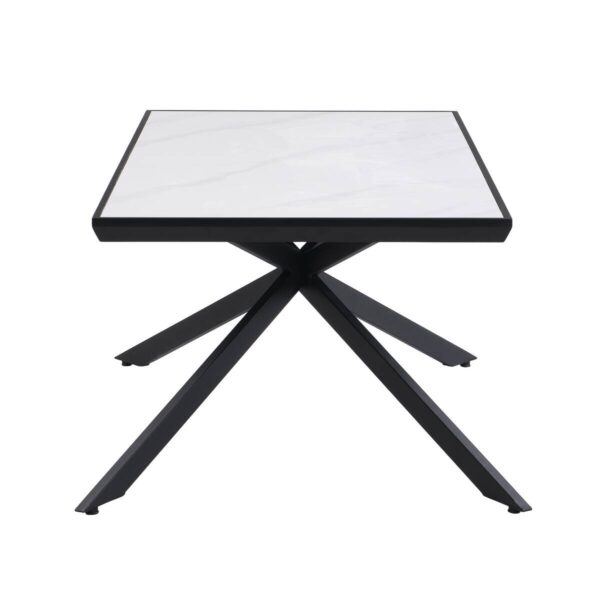 Couchtisch Jana weiß Marmor Optik B/H/T: ca. 120x48x60 cm Couchtisch Jana weiß Marmor Optik B/H/T: ca. 120x48x60 cm – Bild 2