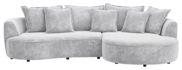 Ecksofa stone Microfaser B/H/T: ca. 287x66x168 cm – Bild 2