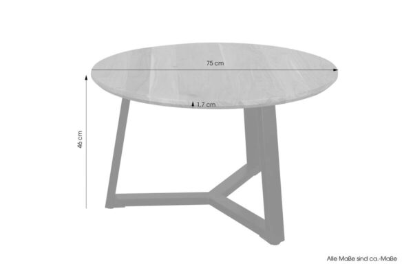 Couchtisch CROSS H/D: ca. 46x75 cm – Bild 2