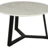 Couchtisch CROSS schwarz weiß H/D: ca. 46x75 cm – Bild 2