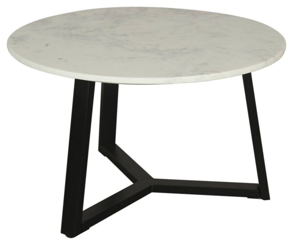 Couchtisch CROSS schwarz weiß H/D: ca. 46x75 cm – Bild 2