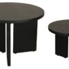 Beistelltisch ROUND, 2er-Set schwarz lackiert Akazie H/D: ca. 41x60 cm Beistelltisch ROUND, 2er-Set schwarz lackiert Akazie H/D: ca. 41x60 cm – Bild 2