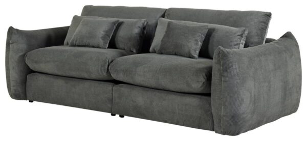 Big Sofa Glenn grau Microfaser B/H/T: ca. 259x87x124 cm – Bild 3