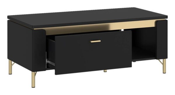 Couchtisch Norica schwarz matt gold Optik B/H/T: ca. 110x46x65 cm – Bild 2