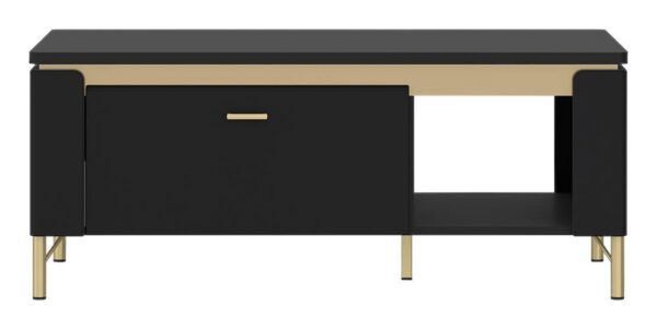 Couchtisch Norica schwarz matt gold Optik B/H/T: ca. 110x46x65 cm – Bild 4