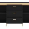 Lowboard Norica schwarz matt gold Optik B/H/T: ca. 155x70x40 cm – Bild 4