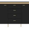 Sideboard Norica schwarz matt gold Optik B/H/T: ca. 155x87x40 cm – Bild 2