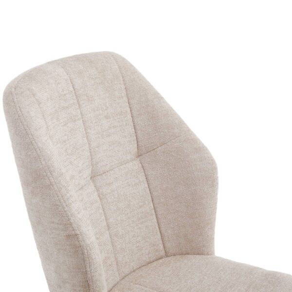 Drehstuhl Lara beige schwarz Webstoff Metall – Bild 3