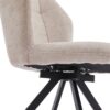 Drehstuhl Lara beige schwarz Webstoff Metall – Bild 5