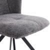 Drehstuhl Lara anthrazit schwarz Webstoff Metall – Bild 4