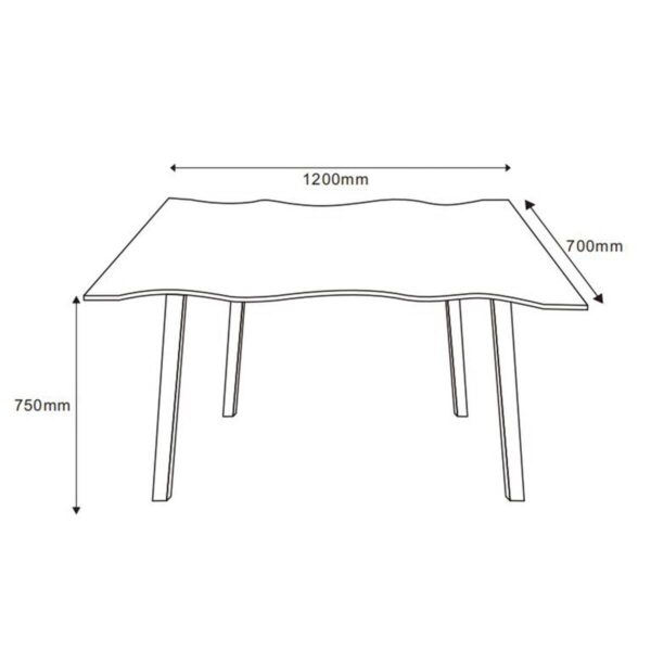 Esstisch Lily Eiche Wild Nachbildung B/H/T: ca. 120x74x70 cm Esstisch Lily Eiche Wild Nachbildung B/H/T: ca. 120x74x70 cm – Bild 3