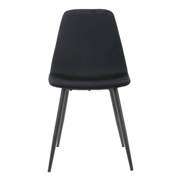 Stuhl Pia schwarz Samt B/H/T: ca. 52,5x86x45 cm – Bild 4