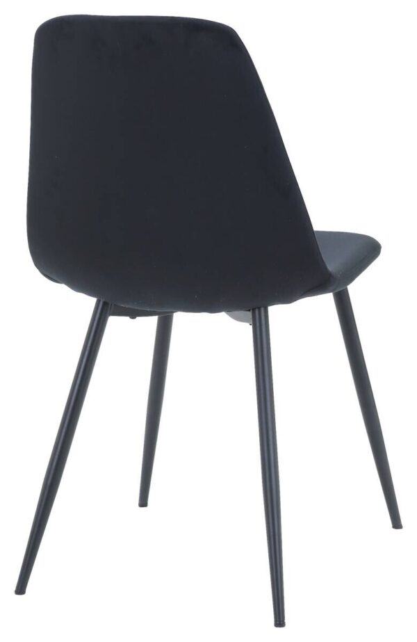 Stuhl Pia schwarz Samt B/H/T: ca. 52,5x86x45 cm – Bild 5
