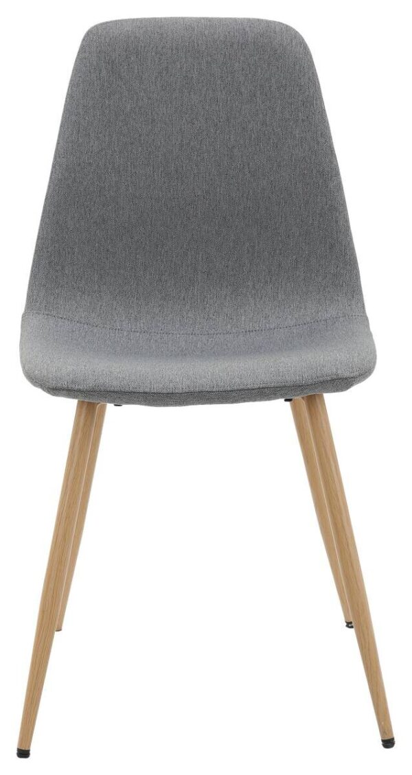 Stuhl Pia grau buche Microfaser Metall – Bild 5