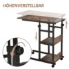 Beistelltisch braun dunkel Nachbildung B/H/T: ca. 80x72x40 cm – Bild 3