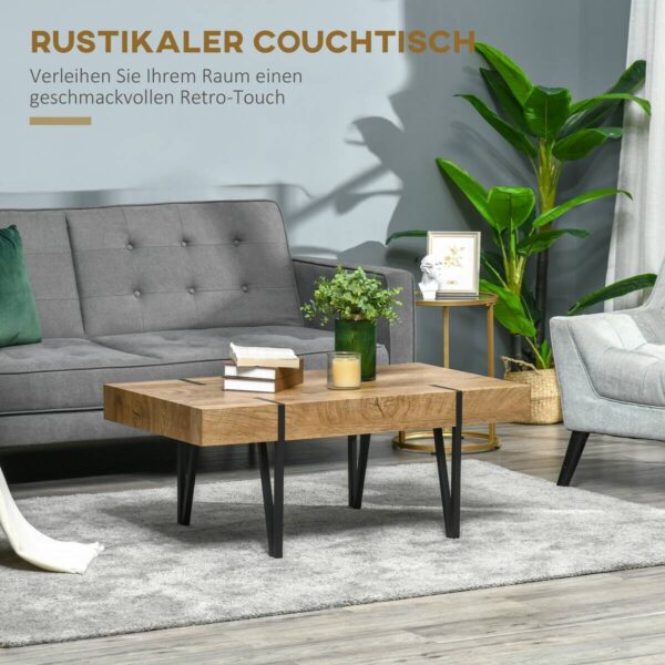 Couchtisch natur Optik B/H/T: ca. 105x42x60 cm Couchtisch natur Optik B/H/T: ca. 105x42x60 cm – Bild 3