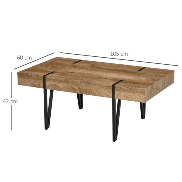 Couchtisch natur Optik B/H/T: ca. 105x42x60 cm Couchtisch natur Optik B/H/T: ca. 105x42x60 cm – Bild 5