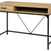 Schreibtisch Faya Eiche Artisan Nachbildung schwarz B/H/T: ca. 110x75x48 cm – Bild 3
