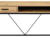 Schreibtisch Faya Eiche Artisan Nachbildung schwarz B/H/T: ca. 110x75x48 cm – Bild 5