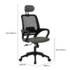 Chefsessel Ela schwarz Stoff Chefsessel Ela schwarz Stoff – Bild 3