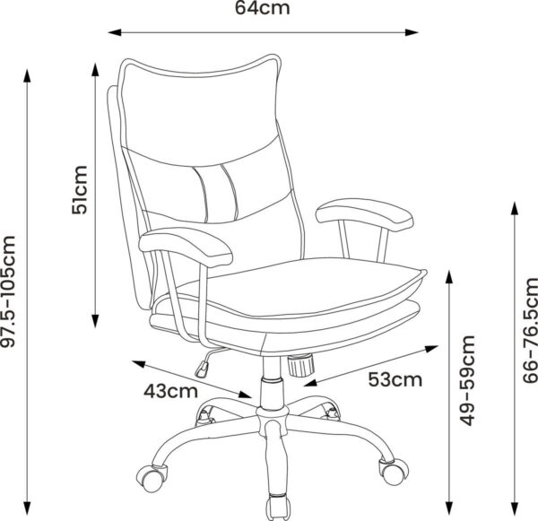 Drehstuhl Leni grau – Bild 3