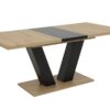 Esstisch Hamm schwarz Artisan Oak Nachbildung schwarz B/H/T: ca. 140x76x90 cm – Bild 2