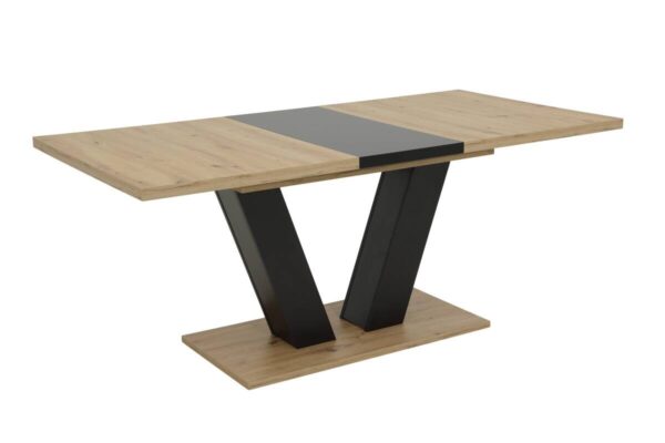 Esstisch Hamm schwarz Artisan Oak Nachbildung schwarz B/H/T: ca. 140x76x90 cm – Bild 2