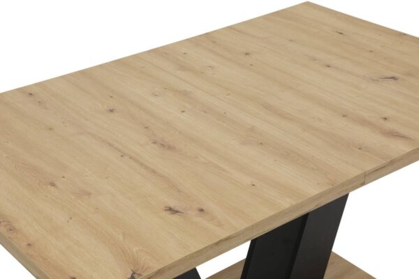 Esstisch Hamm schwarz Artisan Oak Nachbildung schwarz B/H/T: ca. 140x76x90 cm – Bild 3