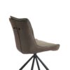 Drehstuhl grau braun Leder Stoff B/H/T: ca. 57x92x69 cm – Bild 2