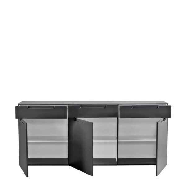 Sideboard Mailand anthrazit matt MDF B/H/T: ca. 192x83x40 cm – Bild 3