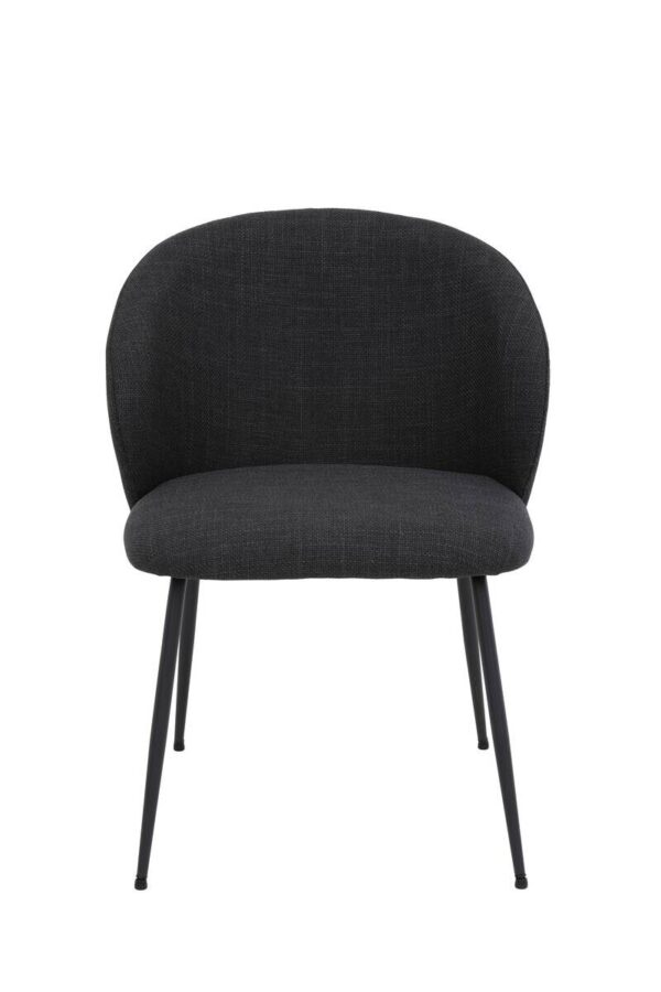 Stuhl Graz anthrazit schwarz Microfaser Metall – Bild 2