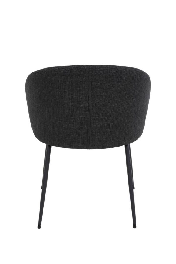Stuhl Graz anthrazit schwarz Microfaser Metall – Bild 3