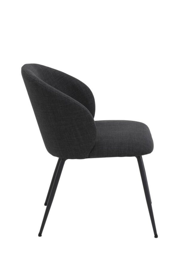 Stuhl Graz anthrazit schwarz Microfaser Metall – Bild 4