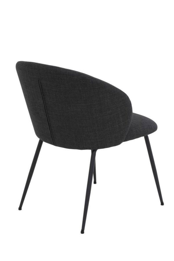 Stuhl Graz anthrazit schwarz Microfaser Metall – Bild 5