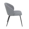 Stuhl Graz grau schwarz Microfaser Metall – Bild 2