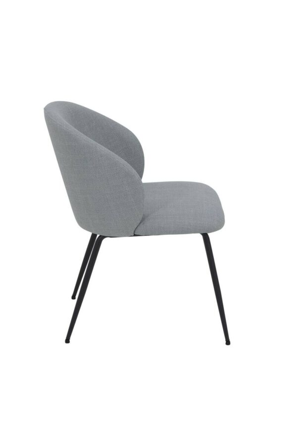 Stuhl Graz grau schwarz Microfaser Metall – Bild 2