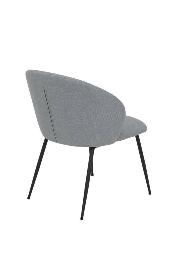 Stuhl Graz grau schwarz Microfaser Metall – Bild 3