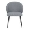 Stuhl Graz grau schwarz Microfaser Metall – Bild 4