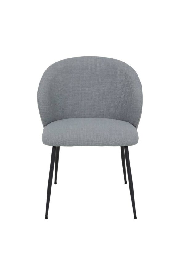 Stuhl Graz grau schwarz Microfaser Metall – Bild 4
