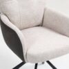 Drehstuhl Lecce beige Microfaser B/H/T: ca. 60x95x67 cm – Bild 3